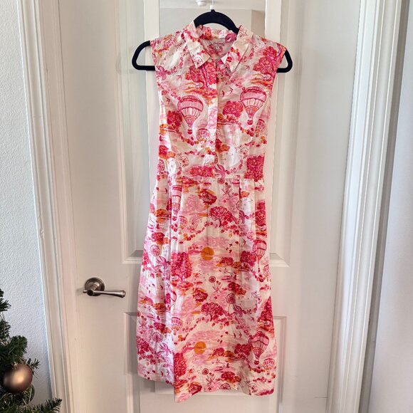 Cath Kidston Sleeveless Hot Air Balloon Print Shirt Dress – Size 12 - Picture 2 of 5